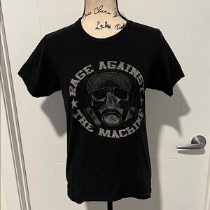 Rage Against The Machine Black Distressed Graphic Pullover T-Shirt Music Band